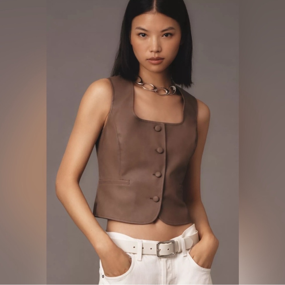 NWT Faux Leather Vest